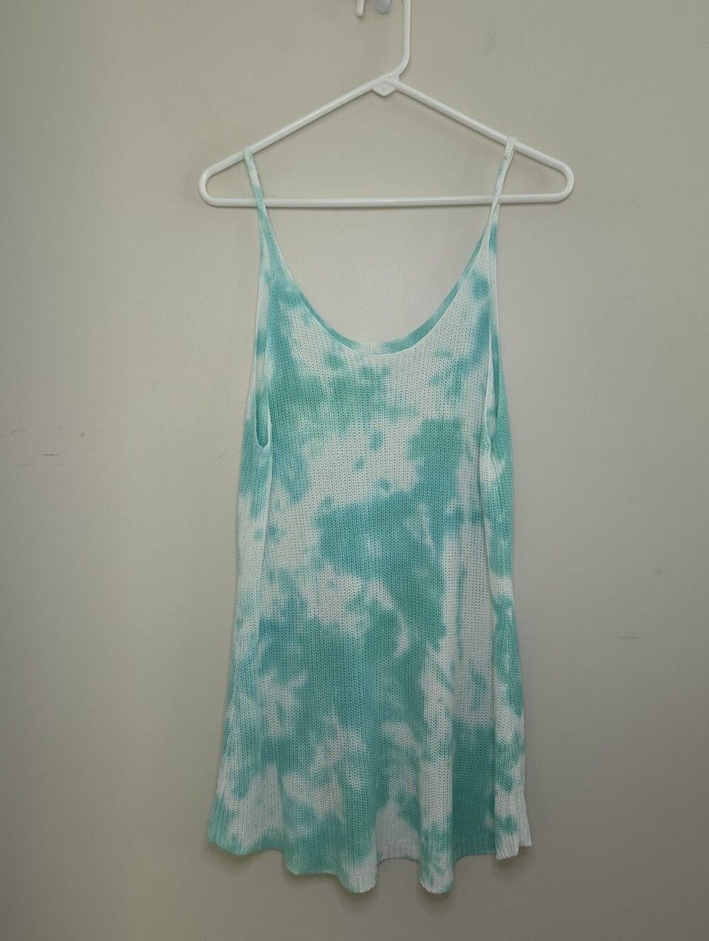 Women's Teal Tie Dye Swimsuit Cover -up Dress Sz Large /XL
